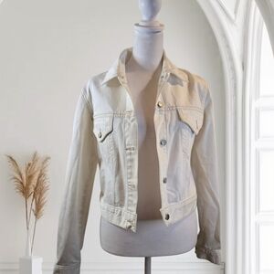 Maje Off-White Denim Jacket